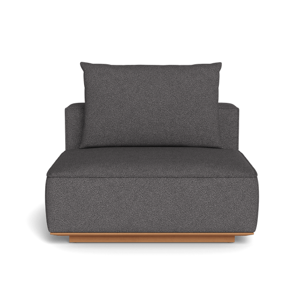 Santorini Outdoor Armless Single | Teak Natural, Riviera Slate,