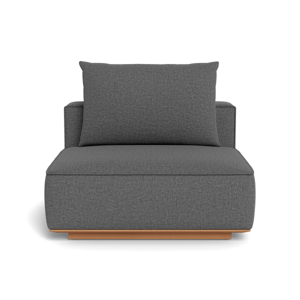 Santorini Outdoor Armless Single | Teak Natural, Siesta Slate,