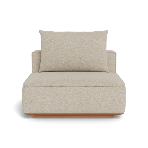 Santorini Outdoor Armless Single | Teak Natural, Siesta Taupe,