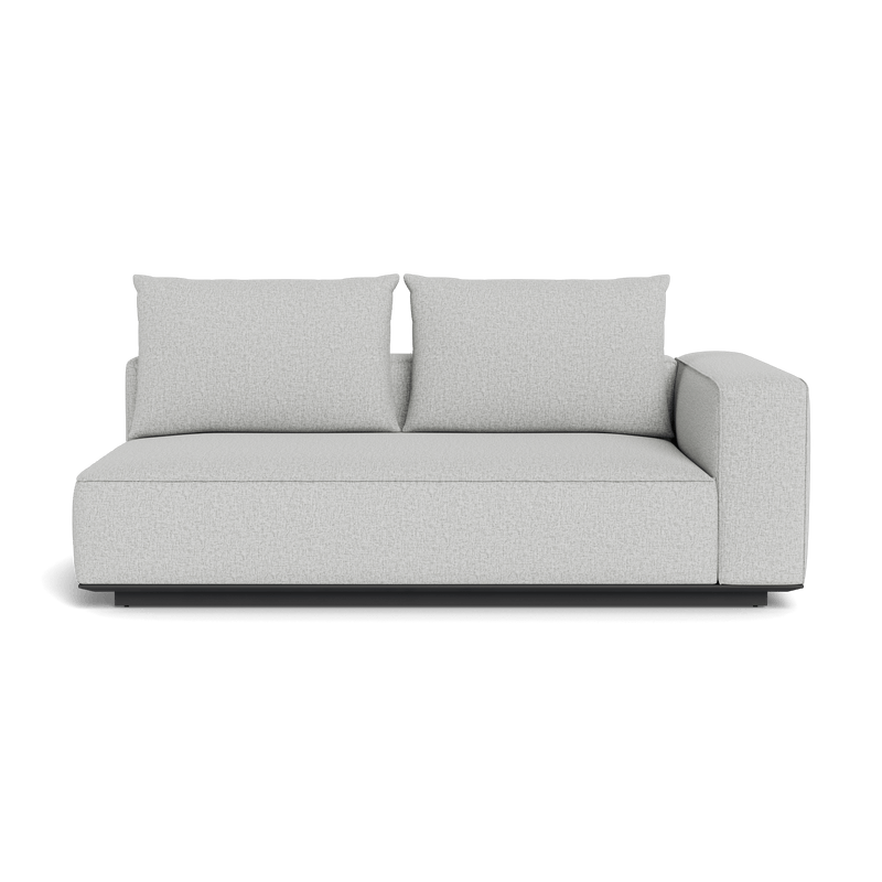 Santorini Outdoor Long Return Right | Aluminum Asteroid, Copacabana Sand,