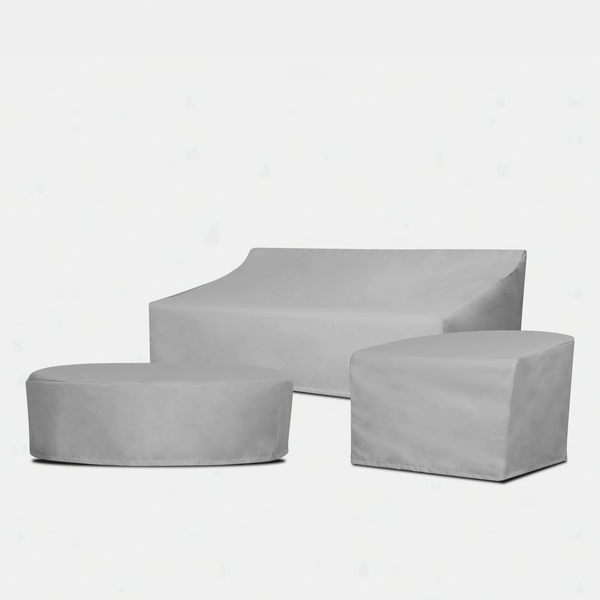 Santorini Outdoor Long Return Right - Weather Cover | Surlast Grey, ,