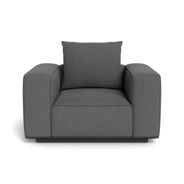 Santorini Outdoor Lounge Chair | Aluminum Asteroid, Siesta Slate,