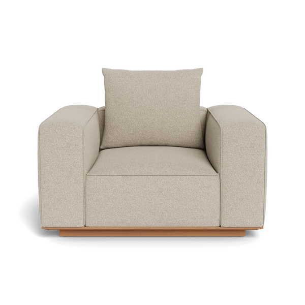 Santorini Outdoor Lounge Chair | Teak Natural, Siesta Taupe,