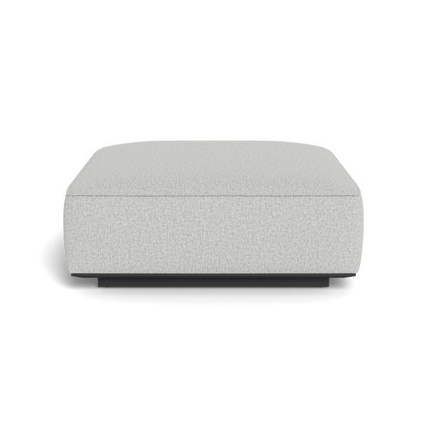 Santorini Outdoor Ottoman | Aluminum Asteroid, Copacabana Sand,