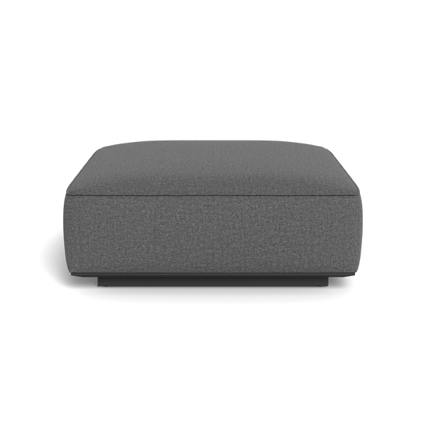 Santorini Outdoor Ottoman | Aluminum Asteroid, Siesta Slate,