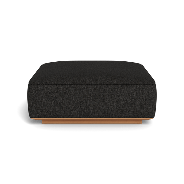 Santorini Outdoor Ottoman | Teak Natural, Copacabana Midnight,