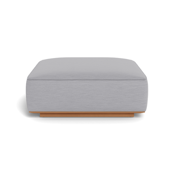 Santorini Outdoor Ottoman | Teak Natural, Panama Cloud,