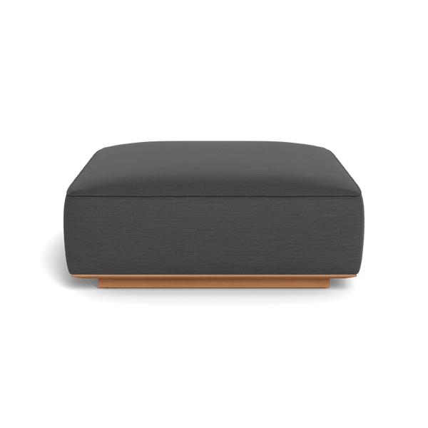 Santorini Outdoor Ottoman | Teak Natural, Panama Grafito,