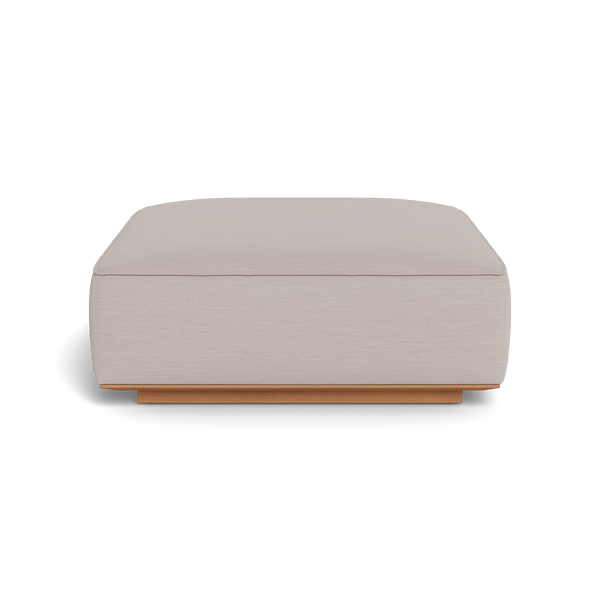 Santorini Outdoor Ottoman | Teak Natural, Panama Marble,