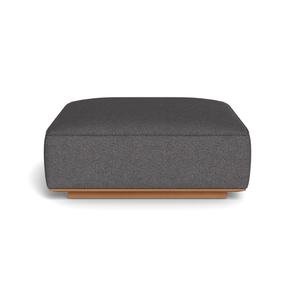 Santorini Outdoor Ottoman | Teak Natural, Riviera Slate,
