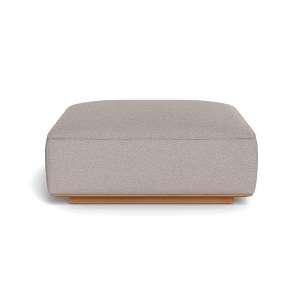Santorini Outdoor Ottoman | Teak Natural, Riviera Stone,