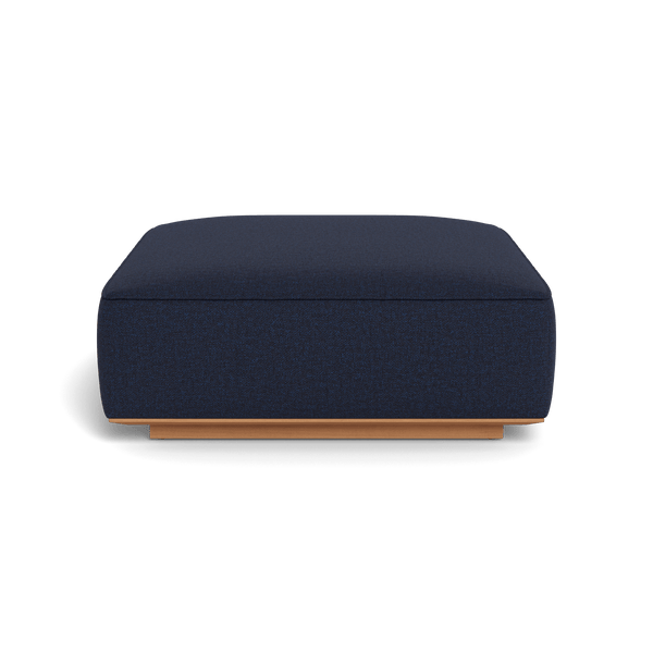 Santorini Outdoor Ottoman | Teak Natural, Siesta Indigo,