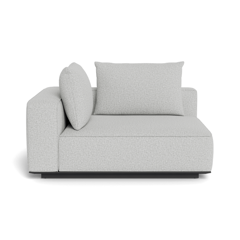 Santorini Outdoor Short Return Left | Aluminum Asteroid, Copacabana Sand,