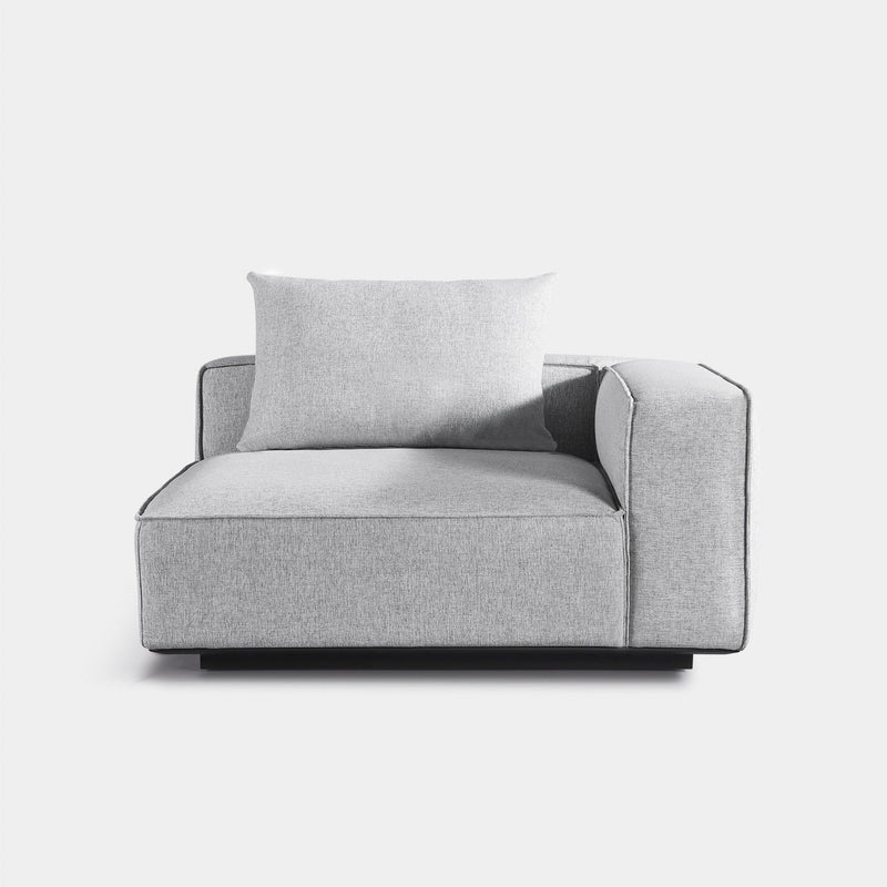 Santorini Outdoor Short Return Right | Aluminum Asteroid, Copacabana Sand,