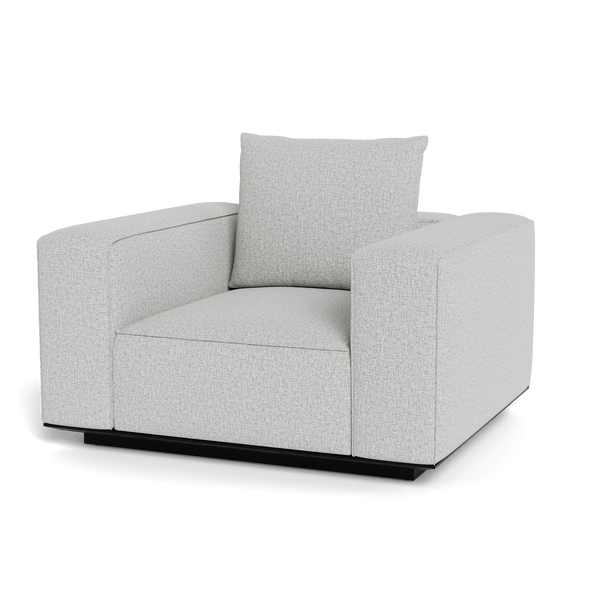 Santorini Outdoor Swivel Lounge Chair | Aluminum Asteroid, Copacabana Sand,