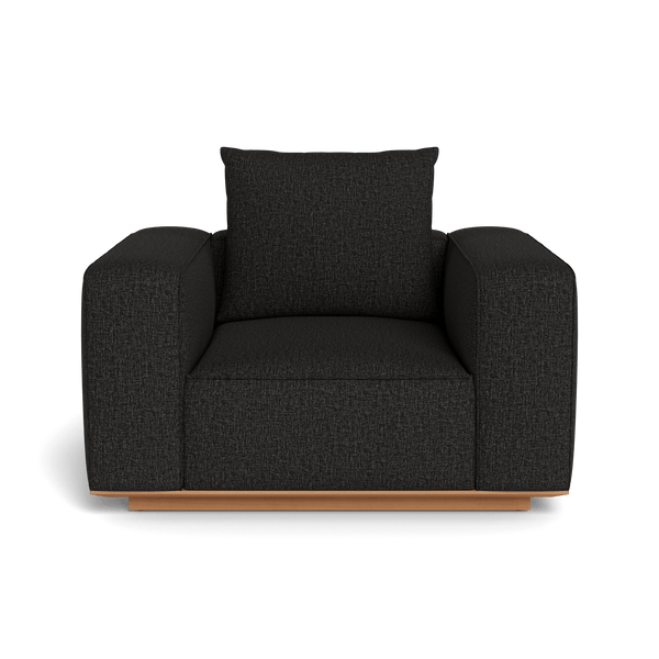 Santorini Outdoor Swivel Lounge Chair | Teak Natural, Copacabana Midnight,