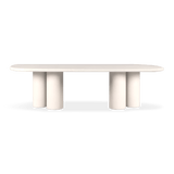 Scala Rectangle Dining Table 108" | Composite Concrete Salt, ,