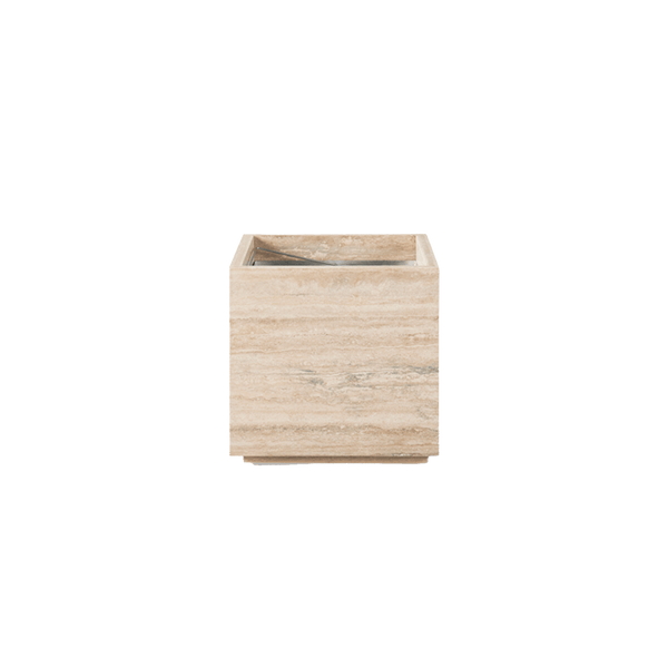 Stone Planter - 22" Square | Travertine Natural, ,