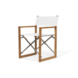Sydney Dining Chair | High Gloss Teak, Sorrento Stripe Sky, No Welt
