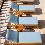 Sydney Sun Lounge | High Gloss Teak, Sorrento Sky, Sorrento Bianco