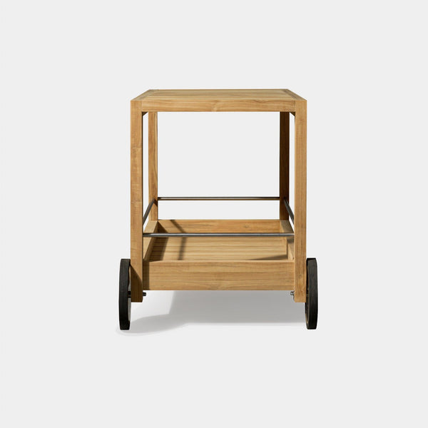 Tavola Teak Slatted Bar Cart | Teak Natural, ,