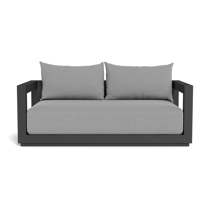 Vaucluse 2 Seat Sofa | Aluminum Asteroid, Lisos Piedra, Batyline Silver