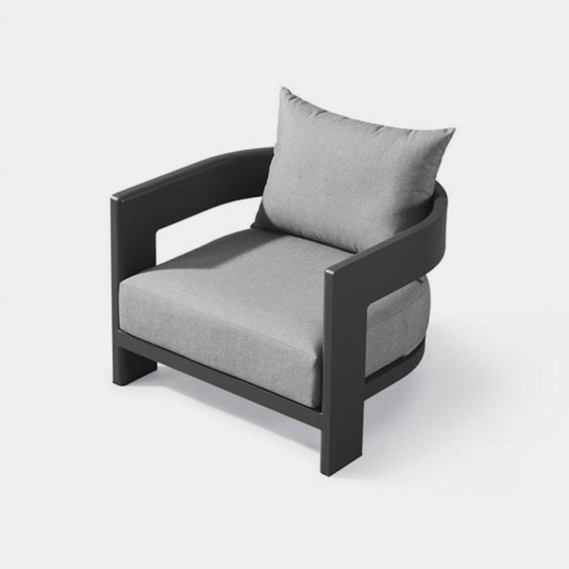 Victoria Lounge Chair | Aluminum Asteroid, Panama Grafito,