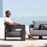 Victoria Lounge Chair | Aluminum Asteroid, Panama Grafito,