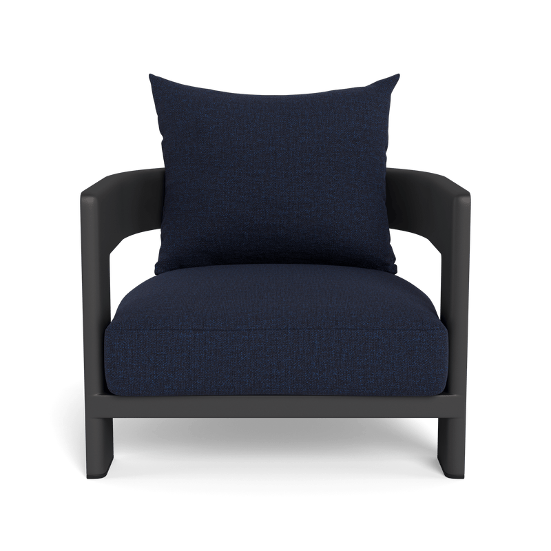 Victoria Lounge Chair | Aluminum Asteroid, Siesta Indigo,