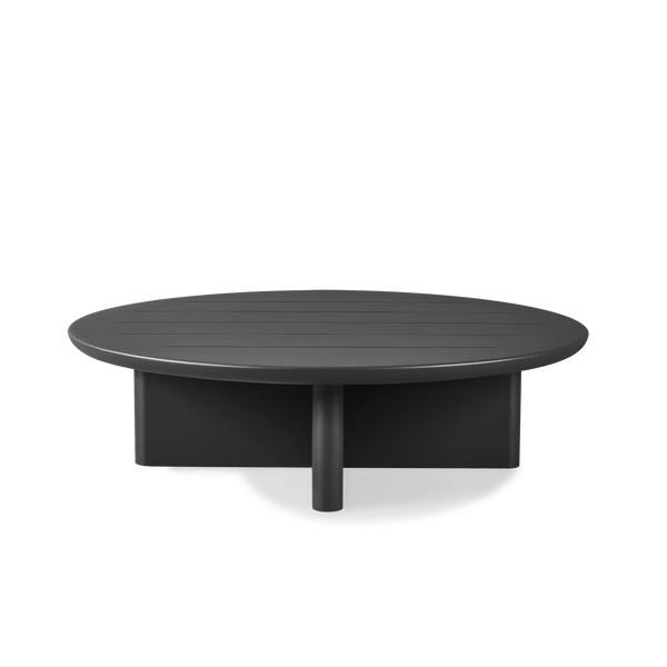 Victoria Round Slatted Coffee Table | Aluminum Asteroid, ,