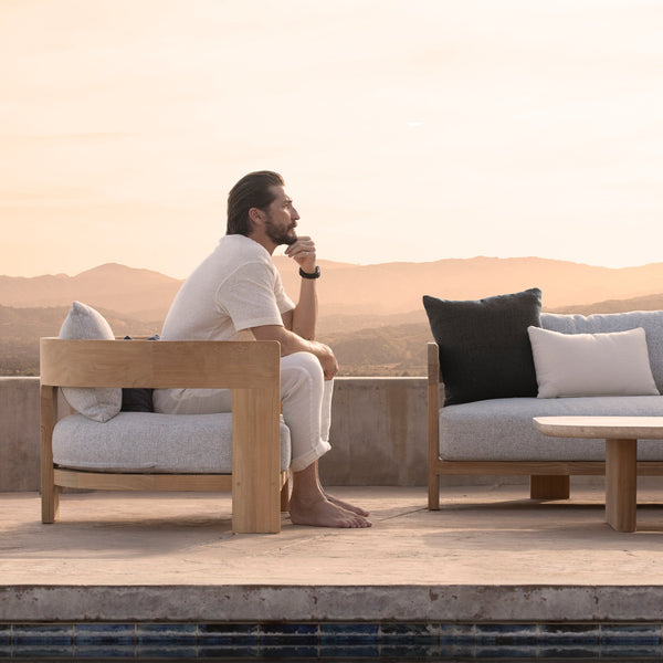 Victoria Teak Lounge Chair | Teak Natural, Copacabana Sand,