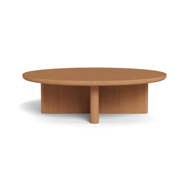 Victoria Teak Round Slatted Coffee Table | Teak Natural, ,