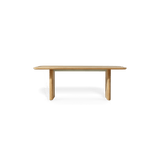Victoria Teak Slatted Dining Table 81" | Teak Natural, ,